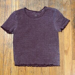 American eagle semi crop shirt size small purple